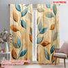 2pcs,2D Plane Printing Curtains Autumn Foliage Art Versatile Fabric (without Rod) Home Decor Ldeal for Kitchen Living Room