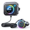Car Bluetooth FM Transmitter Car Charger Adapter Air Vent Installation 3 Ports PD&QC 3.0 Bluetooth 5.3 Car Transmitter