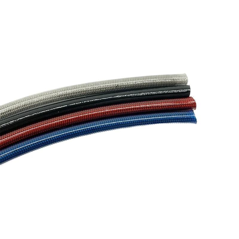 5m/16ft AN3 Stainless Steel Braided Motorcycle Hydraulic Brake Line Nylon Clutch Oil Fuel Hose Tube Pipe Dirt Bike ATV Moped