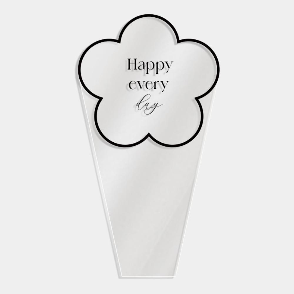 50 шт. Целлофановая упаковка для цветов, пластиковые пакеты в форме цветка, пакет для упаковки букетов