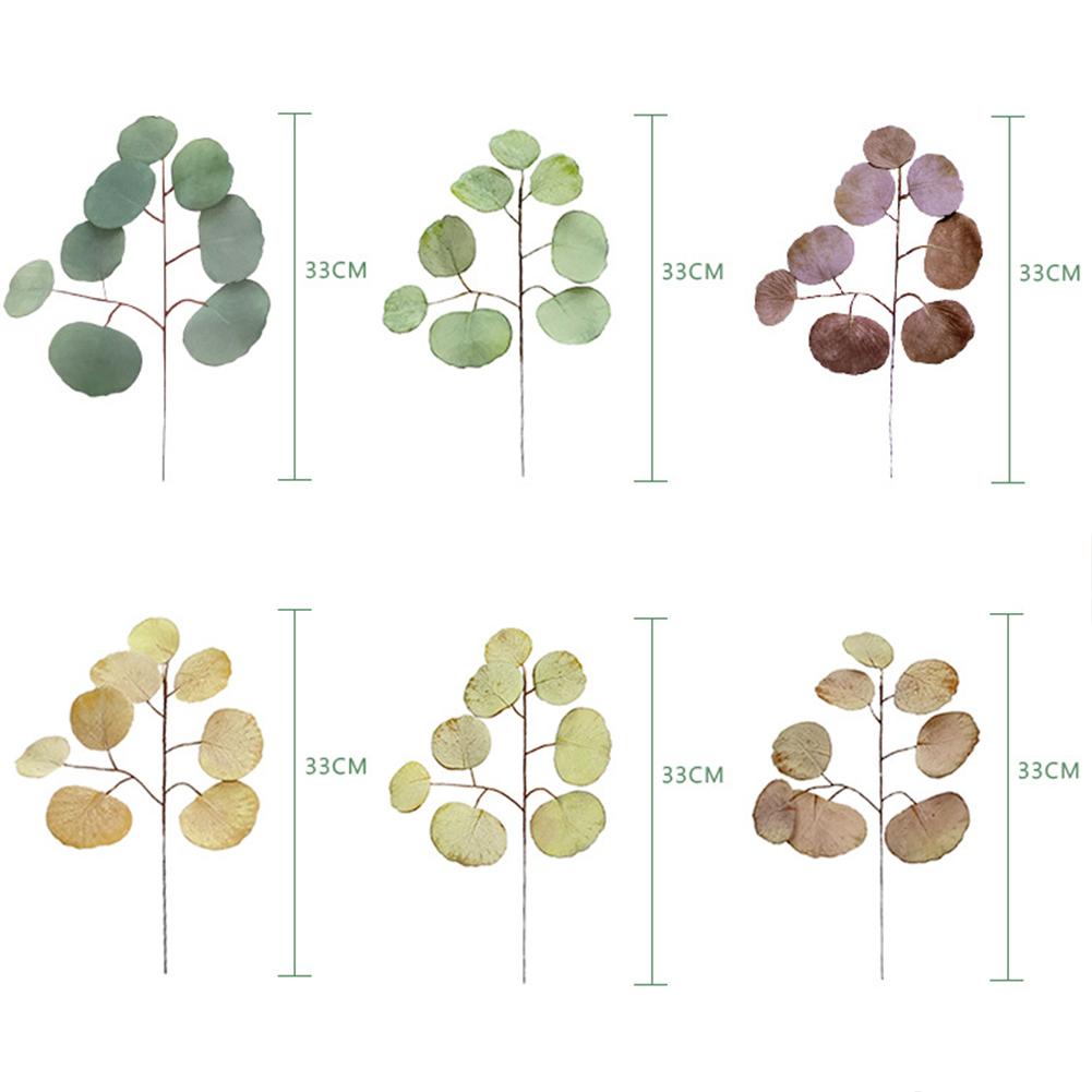 Simulation Eucalyptus Colored Leaves Photo Shoot Photography Background Props Tabletop Home Decor