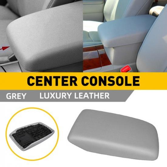 Подходит для Toyota Highlander 2008-13 Кожаная крышка-подлокотник Серая центральная консоль