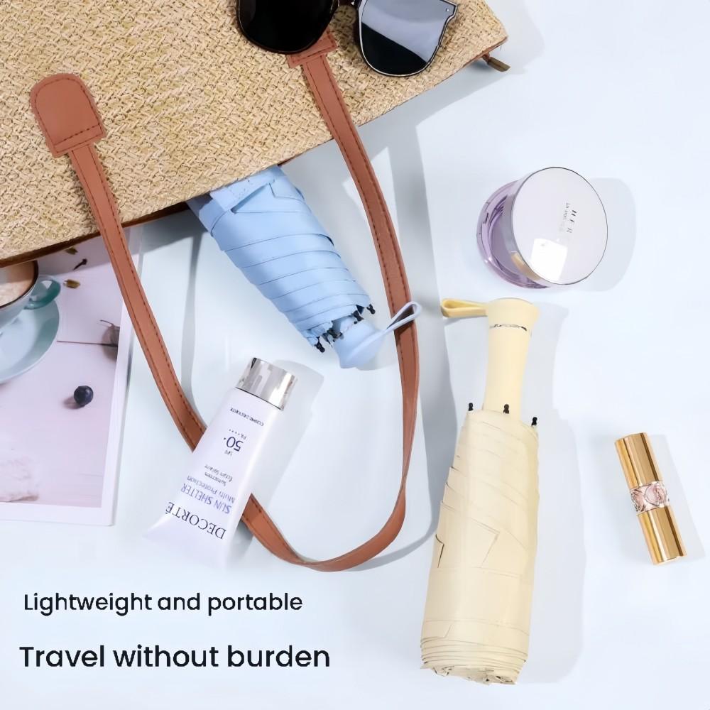 Мини складной зонт выдвижной пятискладной УФ-защита солнцезащитный зонт от дождя Защита от ультрафиолетовых лучей