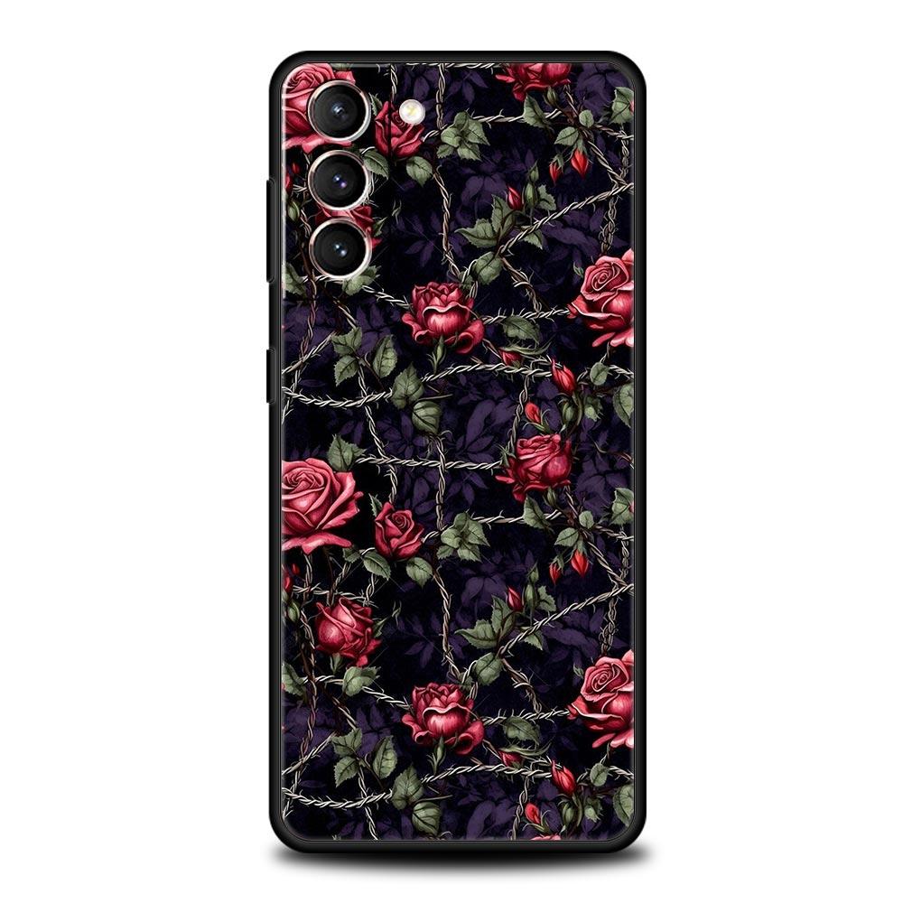 Чехол для телефона с дизайном «Цветы в стиле масляной живописи» для Samsung Galaxy S26 S25 S24 S23 S22 S20 S21 FE Ultra S25 Edge Plus 5G Мягкий ТПУ
