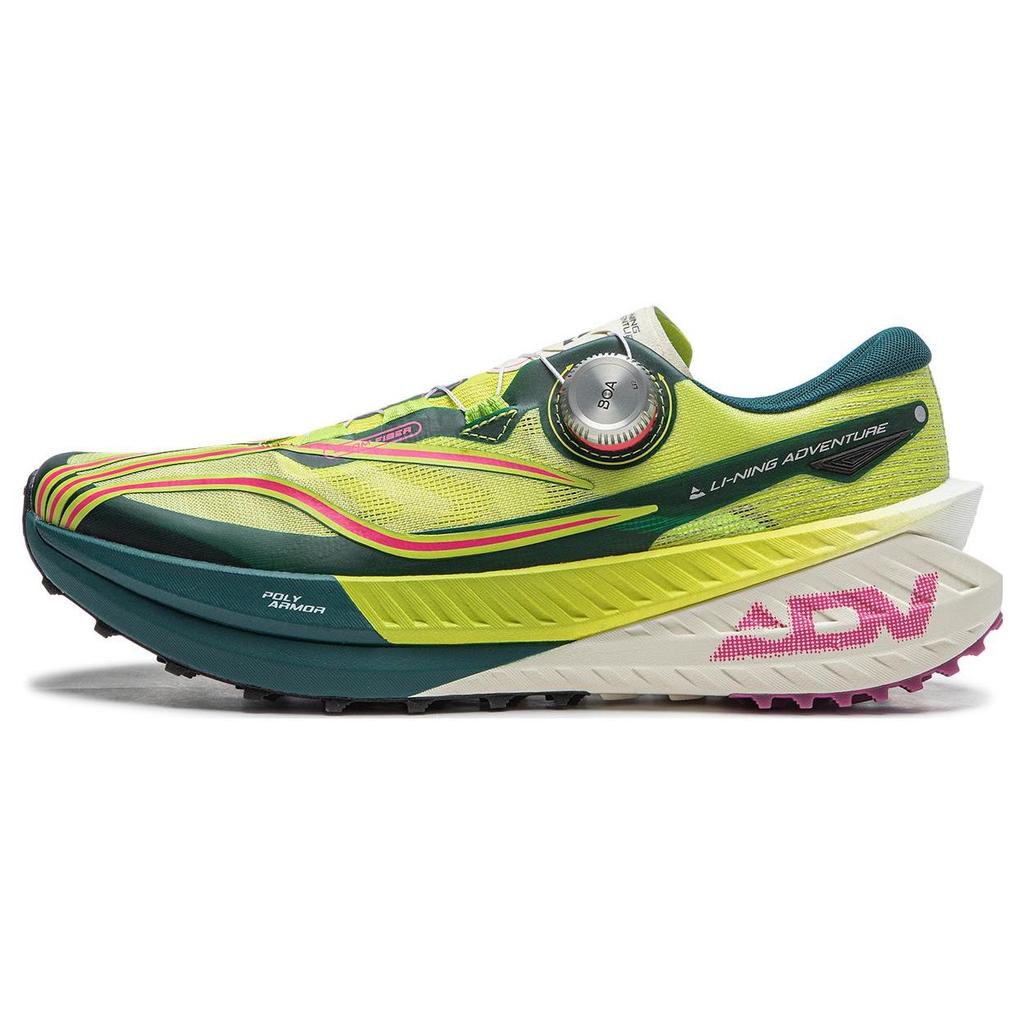 Кроссовки Li Ning Lu Pro легкие, высокопрочные, амортизирующие, нескользящие, износостойкие, с низким верхом, для бега по пересеченной местности, женские, желто-зеленые, ARNT002-4