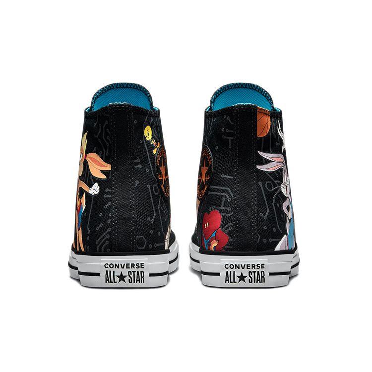 Space Jam X Converse Chuck Taylor All Star High Tune Squad Unisex Sneakers Black Multi White 172485C