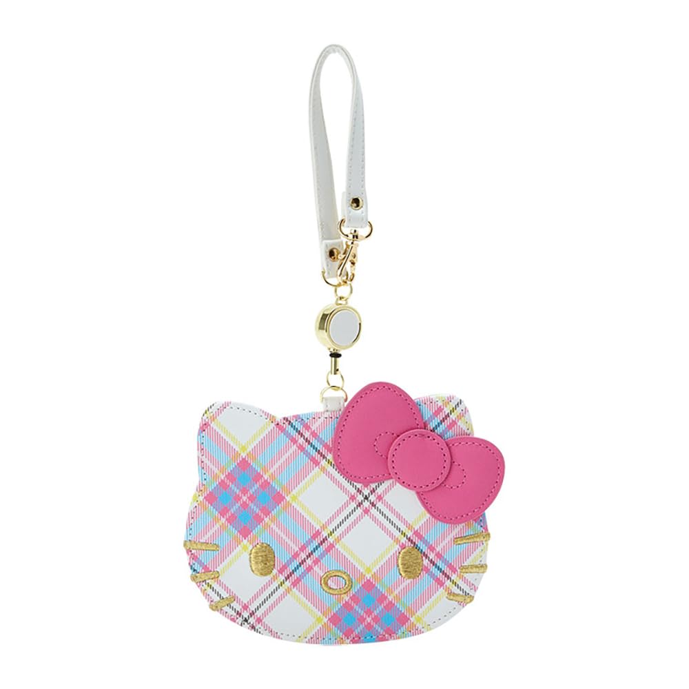 Sanrio Sanrio Hello Kitty Платье Tartan Design Series Чехол для пропуска в форме лица Hello Kitty xx 1 см Персонаж 368521 SANRIO (САНРИО) 10,5 12,5