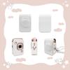 HIYQIN Cheki FUJIFILM instax mini Liplay Cute Camera instax Liplay Protective Case with Shoulder PU Leather Case, Case, Bag, Strap, (White)