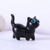 Kawaii Cat Miniature Figurines Handmade Sandalwood Carving Kitty Sculpture Desk Ornaments Fairy Garden Room Decor Birthday Gift