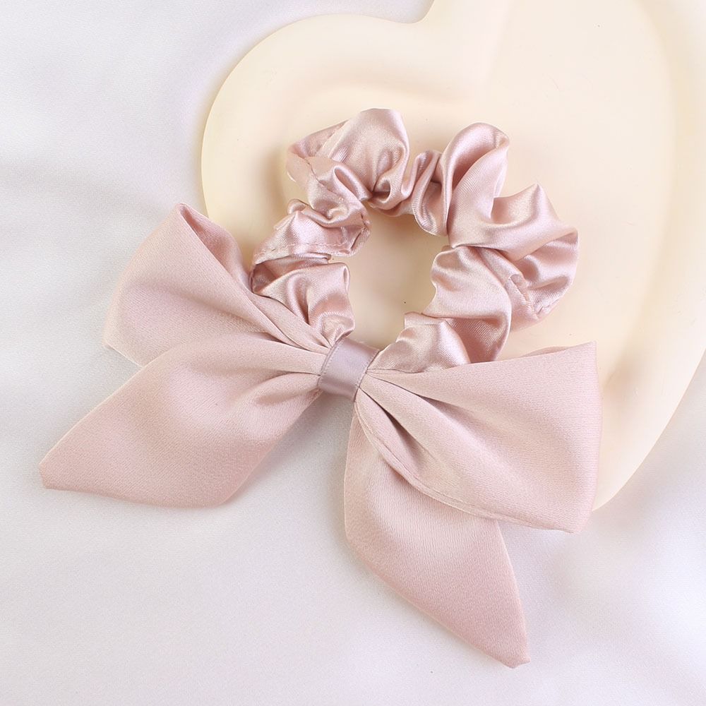 Сатиновые резинки для волос с бантом, лентой, для хвостика, повязка на голову, модные аксессуары для волос, женские, для девочки