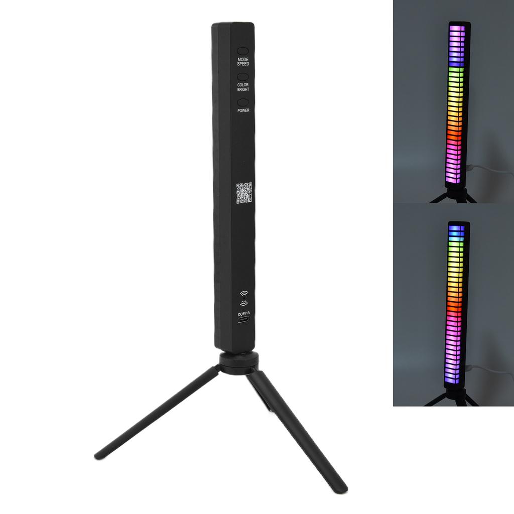 Цветная RGB Ритм-Лампа 3D Управление через Приложение Bluetooth 32 светодиодная Световая Панель USB Зарядка Световая Панель с Голосовым Управлением