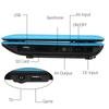 Portable DVD Player  270 Degree Rotating Screen Rechargeable Digital Multimedia Player for Cars TV DVD Game Outdoor