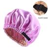 Silk Satin Hair Cap For Sleeping Women Invisible Round Headwear Adjusting Button Night