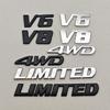 3D Металлическая Наклейка Логотип на Автомобиль 4WD V6 V8 LIMITED Боковой Значок на Крыло Задний Значок на Багажник Для Toyota LC150 LC200 4Runner Tundra Аксессуар
