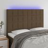 VidaXL LED Headboard Bedroom Furniture Double Bed Accessory Head of Bed Frame Interior Dark Brown 3122425