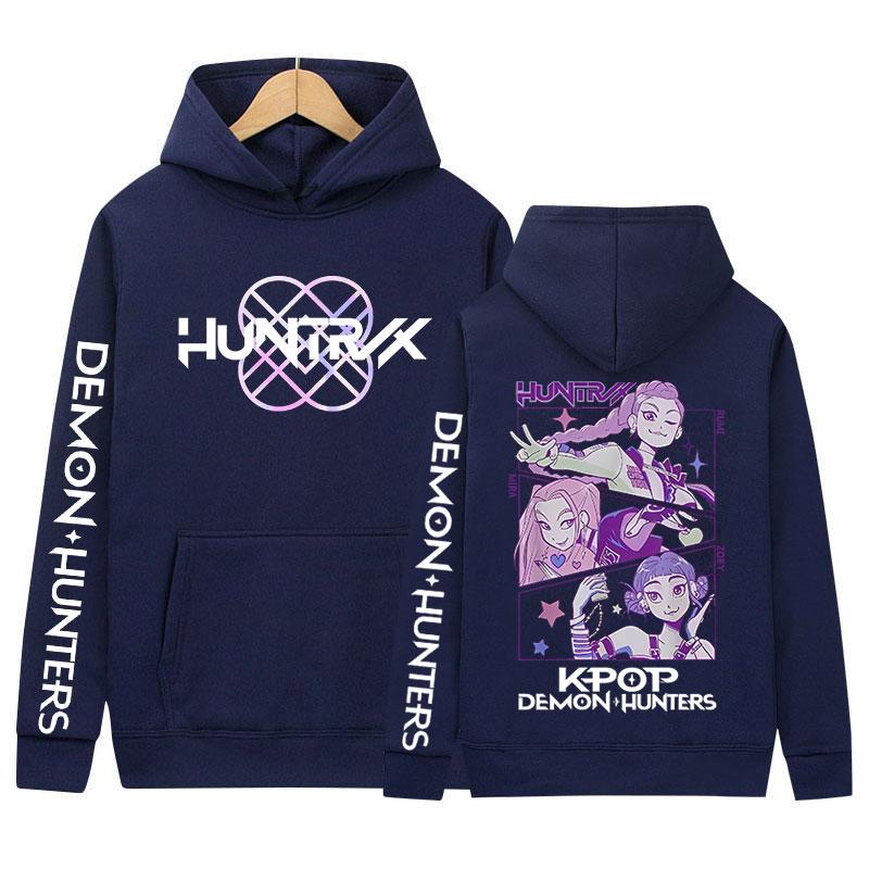 K-pop Demon Hunters Film Graphic Cover Hoody Men Women Vintage Aesthetic Pullover Sweatshirt Y2K Hip Hop Oversized Fleece Hoodie