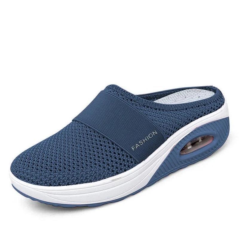 Женские модные сетчатые тапочки Легкие и удобные Zapatos De Mujer Многофункциональная обувь на толстой подошве Новые полуприцепы