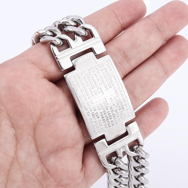 Браслет Кубинская цепь из нержавеющей стали для мужчин, Доступен в золотом, серебряном и черном цветах, Модные хип-хоп высококачественные ювелирные изделия, подарки