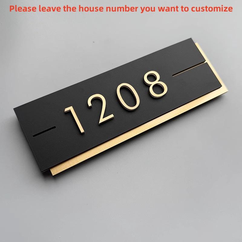 Acrylic Modern Door Plate Shop Sign Customize House Number For Home Office Flats Restaurant Hotel Cafe Bar Home Decor Plate