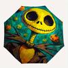 1 Auto Open Jack Skellington, Nightmare Before Christmas Themed Colorful 8-rib Portable Umbrella for Men and Women, A Compact Commuting Comp