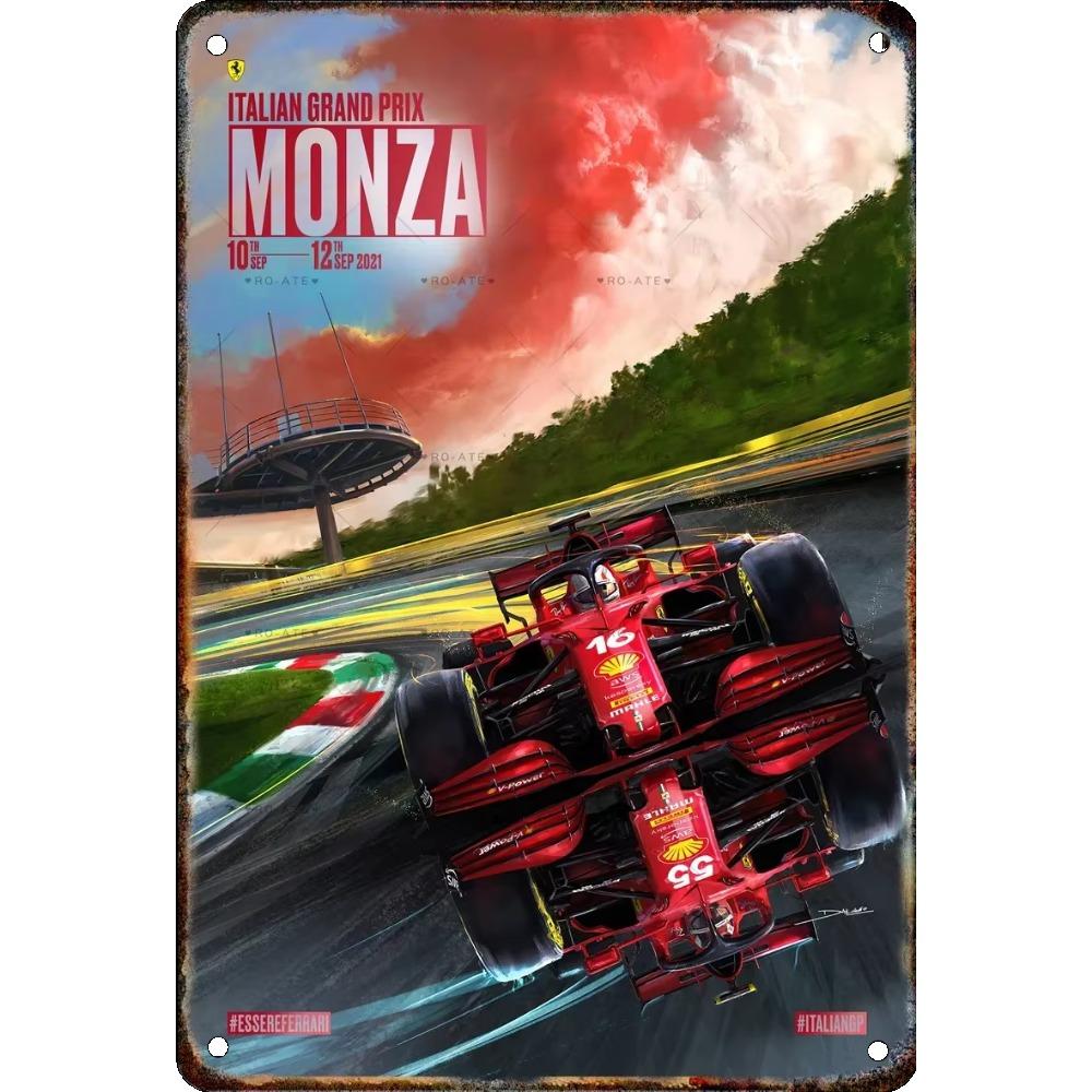 Винтажный постер гонки болидов Формулы, Домашний гараж, Клуб, Современное настенное искусство, Декоративная панель, Фреска, Эстетика