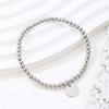 53 4mm Gold/Silver Stainless Steel Beaded Elastic Bracelet For Men Women Comfort Fit Adjustable Wristband