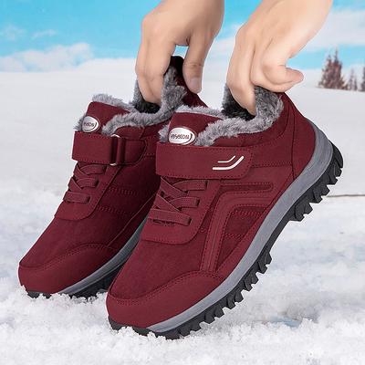 Зимняя обувь для ходьбы для пожилых людей, женская хлопковая обувь, оригинальная обувь, крепкое здоровье, толстая и теплая обувь для мамы, женские расширенные и высокие зимние ботинки