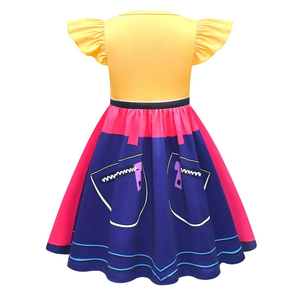 Girls Witch  Girls Flying Sleeves Children's Dress Children's A-line Skirt