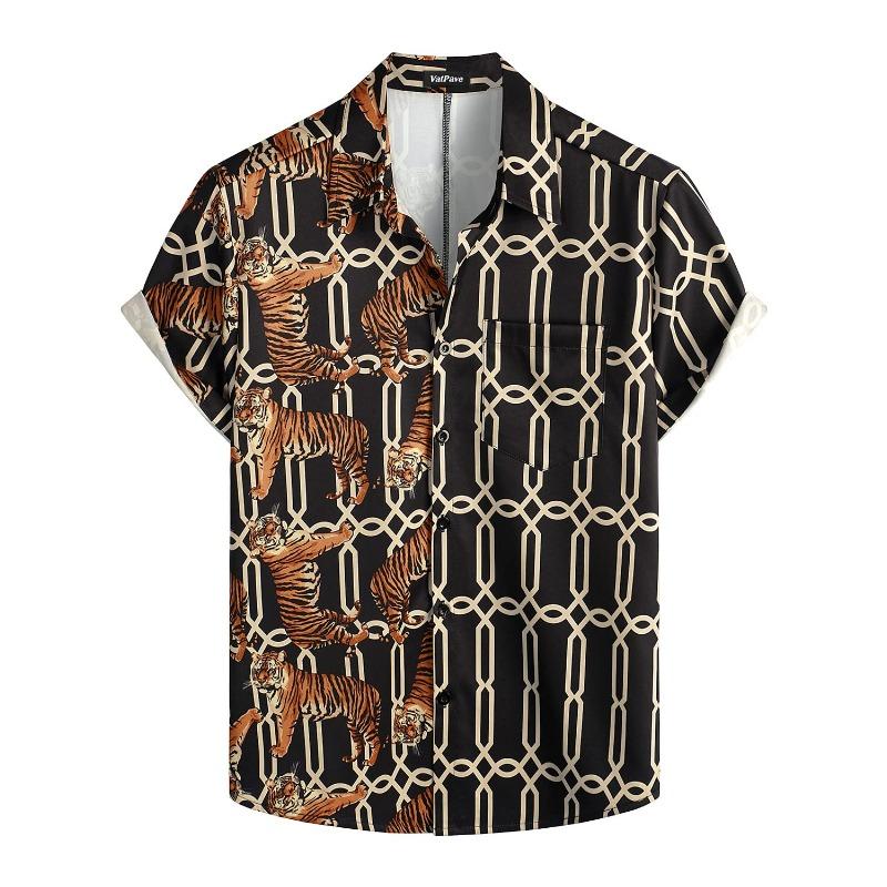 Летняя мужская рубашка Vocation Lapel Camisa с 3D-принтом, повседневная дышащая гавайская рубашка, модные мужские и женские топы, пляжная блузка с коротким рукавом
