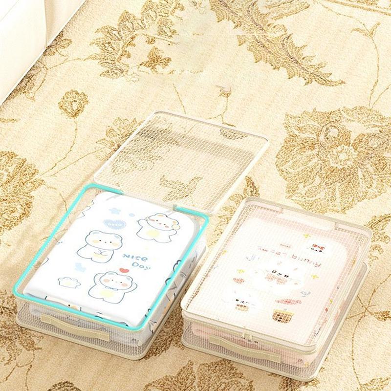 Набор из четырех сумок для хранения домашнего постельного белья и пододеяльников, очень толстые, защищенные от плесени и пыли....