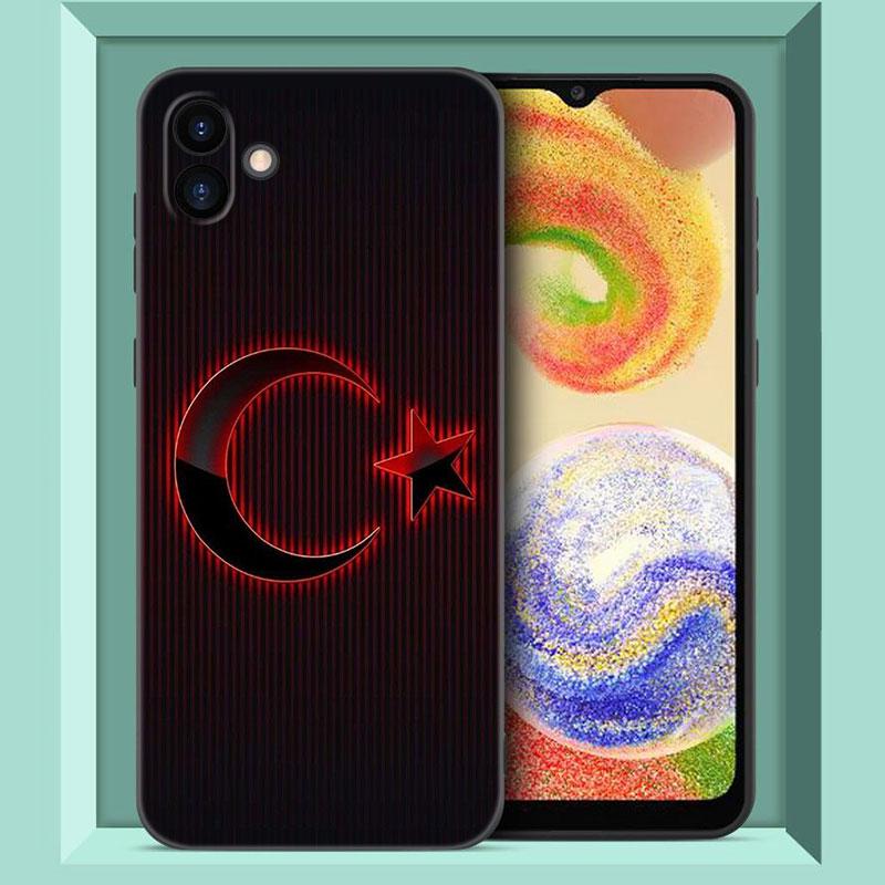 Turkey Turkish Flag Black Phone Case For Samsung Galaxy A01 A03 Core A04 E A02 A05 A10 A20 A21 A30 A50 S A6 A8 Plus A7 2018