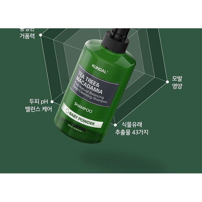 KUNDAL - Tea Tree & Macadamia Deep Cleansing Shampoo - 3 Types