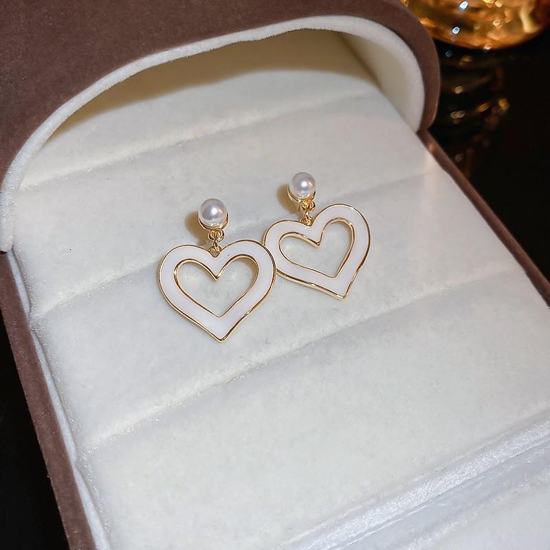 Серьги Love с геометрическим рисунком, простые серьги с цветами, модные серьги с темпераментом, элитные серьги, подарки