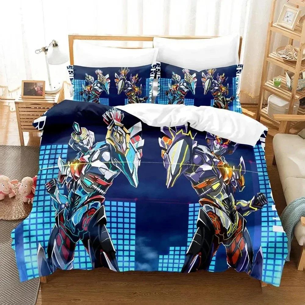 SsssGridman Bedding Collection Single Twin Full Queen King Size Bed Collection Adult Kid Bedroom Duvet Cover Collections Anime Parure De Lit Bed