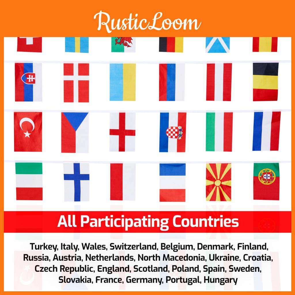 Флажки Евро 2021 Премиум Качества Турнирные Флаги Для Всех 24 Наций В Ярких Цветах