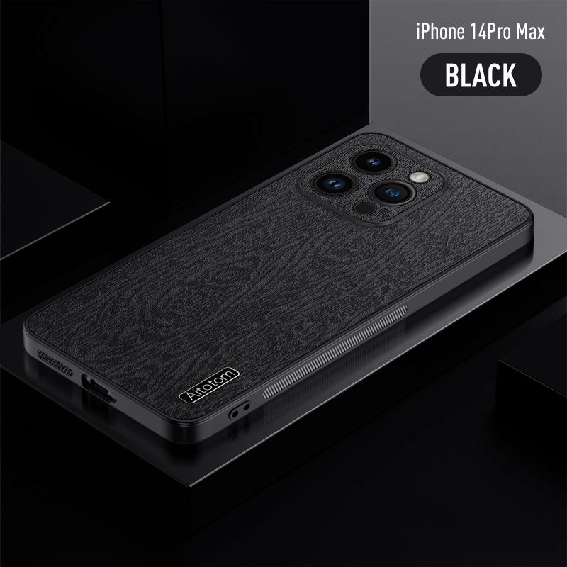 Текстура кожи Tree Grain из силикона для iPhone 15 14 13 12 11 Pro XS Max XR X 7 8 Plus, чехол для телефона Business High-end с полной защитой