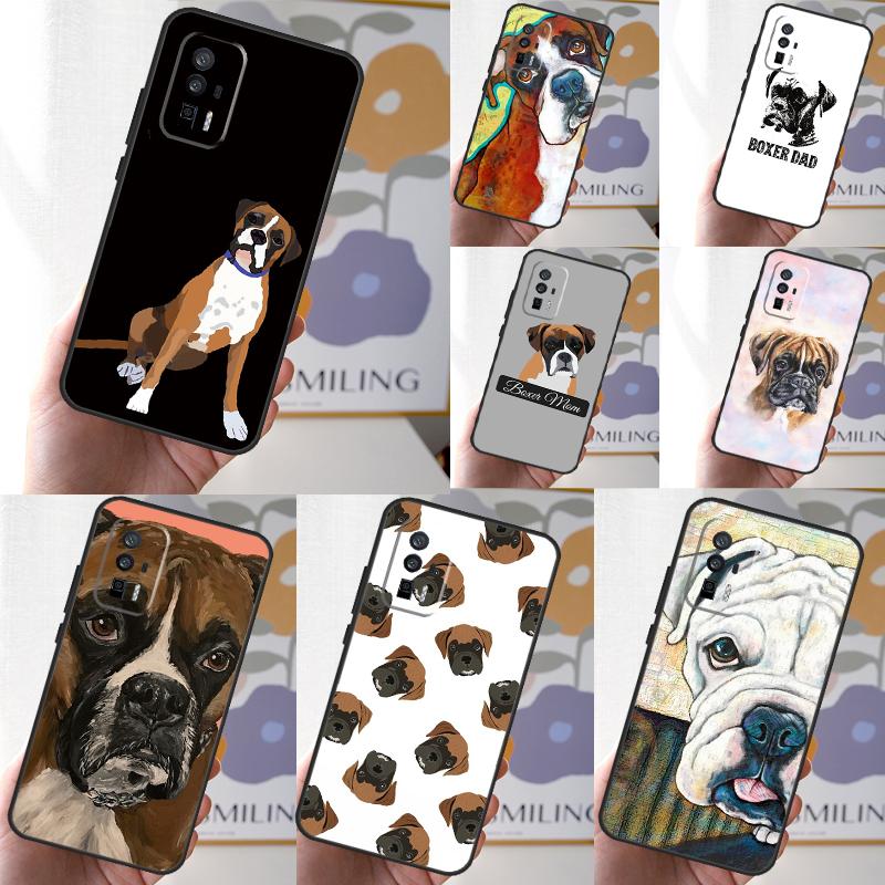 Чехол для телефона Xiaomi 13T 12T 11T 13 Pro 14 Ultra 12 Lite POCO F5 M6 X6 Pro X5 X3 F3 M5s с рисунком Боксер