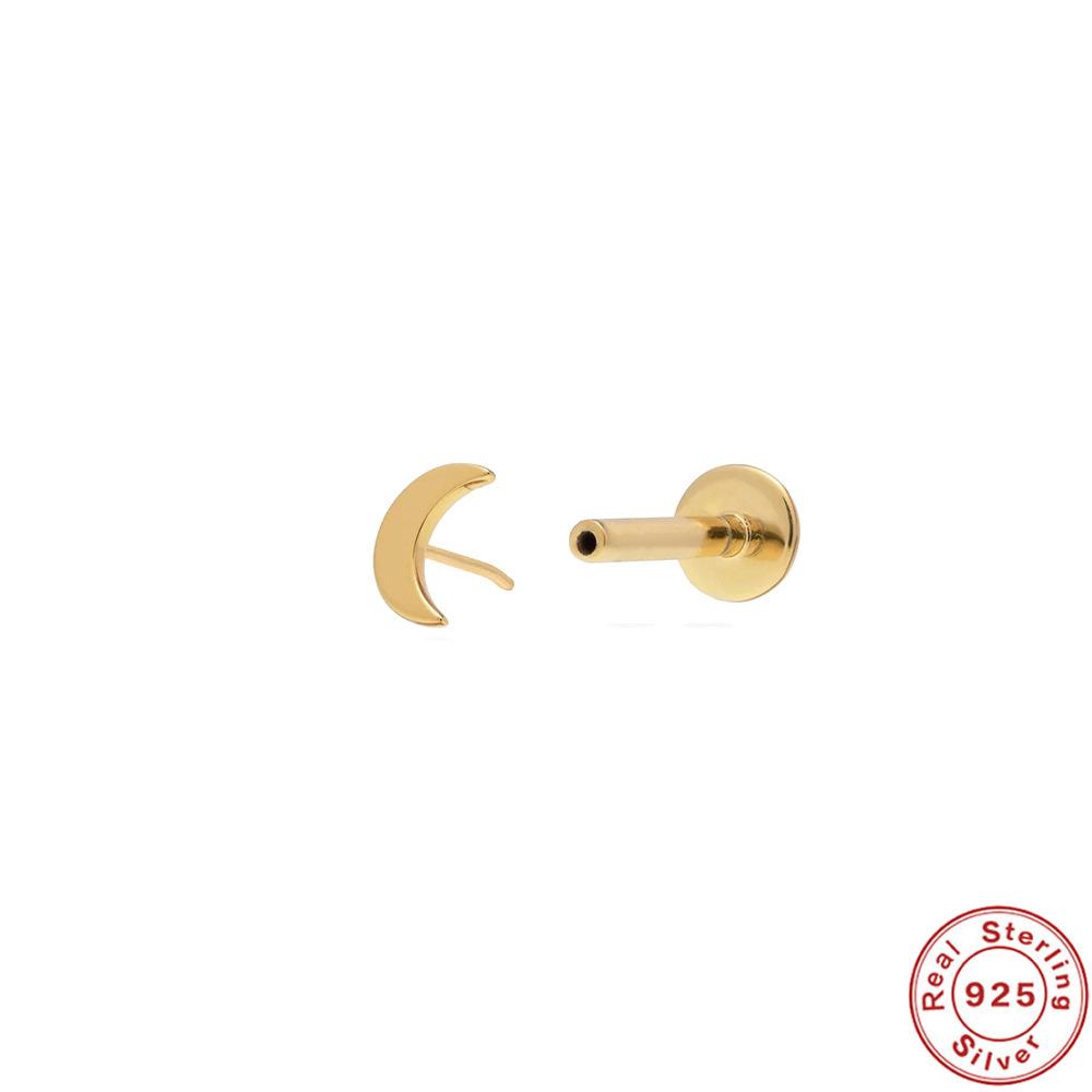 Серьги-гвоздики из стерлингового серебра S925 18G с плоской головкой, без резьбы, проколотые серьги-гвоздики для хряща, плоские серьги-гвоздики для пуш-ап, серьги-гвоздики для ушной раковины