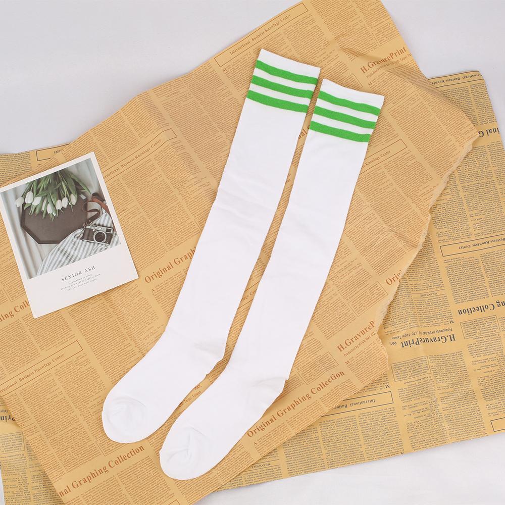 Высокие носки с тремя полосками и выше колена, в стиле колледжа, для выступлений, танцев, женские компрессионные хлопковые чулки