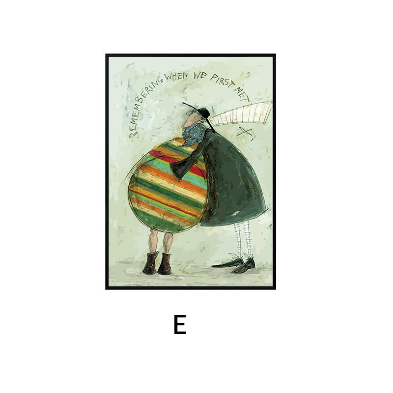 Милый мультфильм Happy Family Lover, картина на холсте, счастье, любовь, постеры и принты для гостиной, спальни, декор, настенное искусство