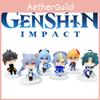 Набор из 6 фигурок Genshin Impact ПВХ Q-версия Идеальный подарок для любителей аниме