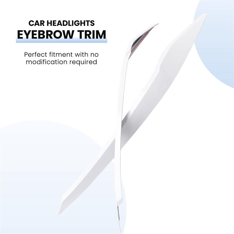 DTC2 For Polo Front Headlight Eyelids Eyebrow Trim Sticker White