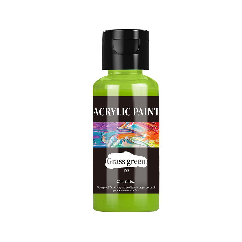 Нетоксичные 26 цветов 1 жидкая унция 30 мл Бутылочки Акриловая краска Не выцветающая Насыщенный пигмент для Детей Взрослых Художников Холст Поделки Дерево
