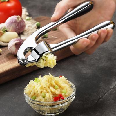Пресс для чеснока из цинкового сплава, эргономичная ручка, портативная давилка для чеснока с мелкой сеткой, кухонный гаджет