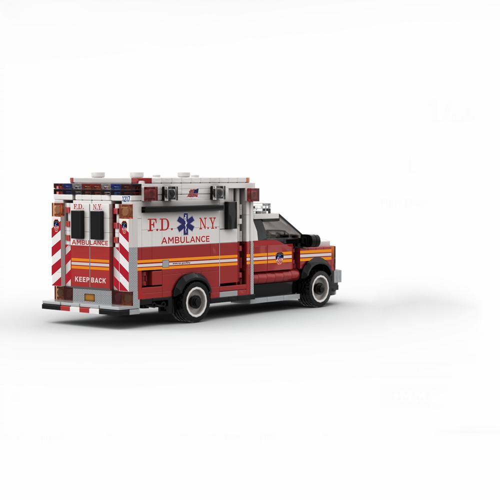 Paladeer 728 шт. Нью-Йоркская скорая помощь Креативные наклейки Собранные строительные блоки Обучающая модель Игрушка Подарок на праздник
