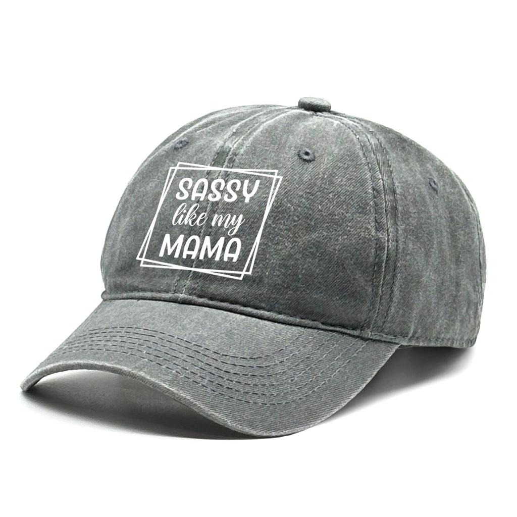 Unisex Snapback Baseball Caps Sassy Like Mama Snapback Cap Washed Retro Vintage Adjustable Caps Ideal Choice For Street Style