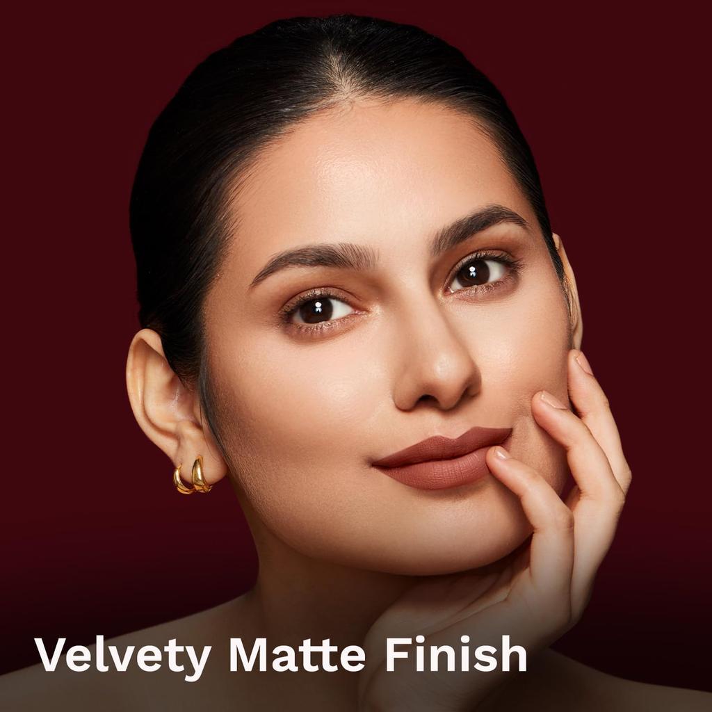 Pilgrim Matte Bullet Lipstick Nude Mystery 05 Peach Intense Colour Long-Lasting Hydrating 4.2g Pack of 1