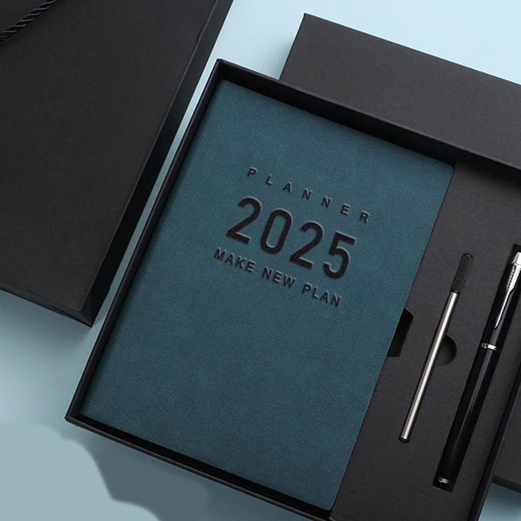 Ежедневник для школьников из толстой кожи формата А5, годовой график на 2025 год, деловой блокнот, ежедневник на 365 дней, заметки, блокнот, 200 листов