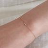 OR D`OR [14K] Мини-браслет с подвеской-ленточкой