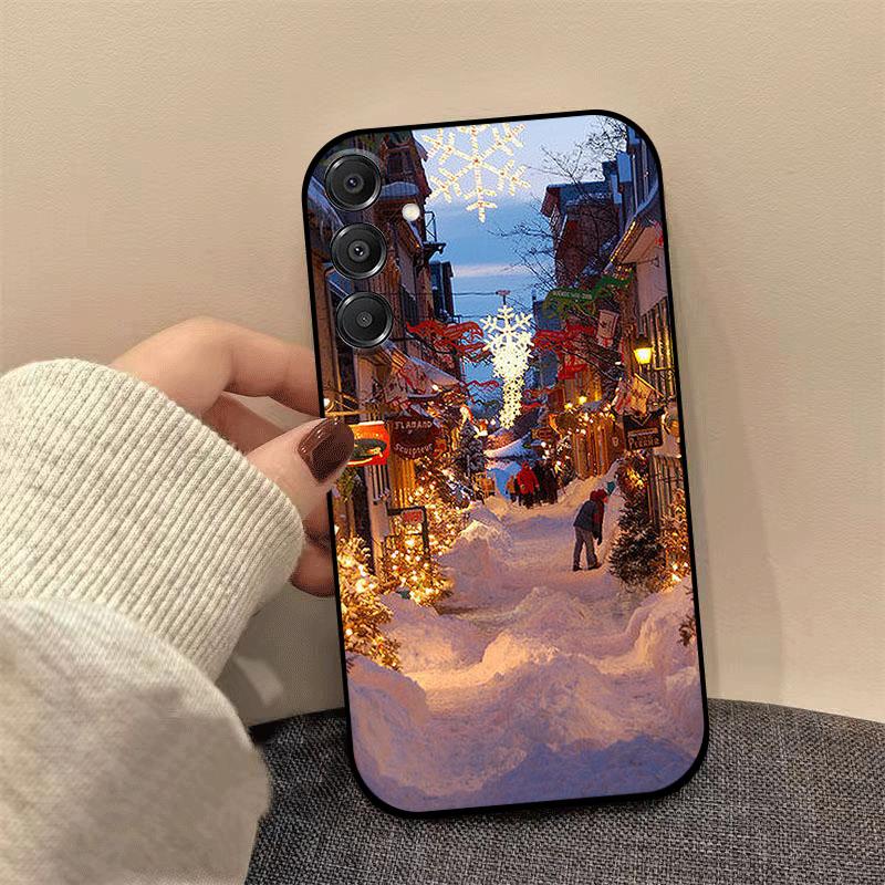 Рождественский чехол для телефона Samsung Galaxy A16 A17 A56 A36 A15 A55 A35 A25 A26 Чехол Funda Coque Мягкий ТПУ Силиконовый чехол Бампер Etui